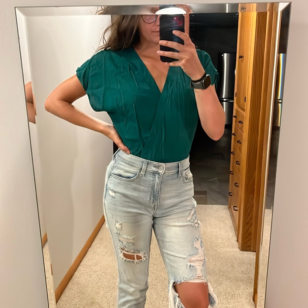 Green blouse